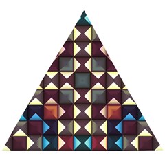 Symmetry Geometric Pattern Texture Wooden Puzzle Triangle by Bangk1t