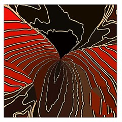 Red Gold Black Voracious Plant Leaf Square Satin Scarf (36  X 36 ) by Bangk1t