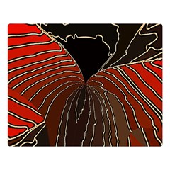 Red Gold Black Voracious Plant Leaf Premium Plush Fleece Blanket (large)