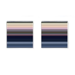 Horizontal Line Strokes Color Lines Cufflinks (square) by Bangk1t