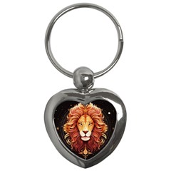 Lion Star Sign Astrology Horoscope Key Chain (heart) by Bangk1t