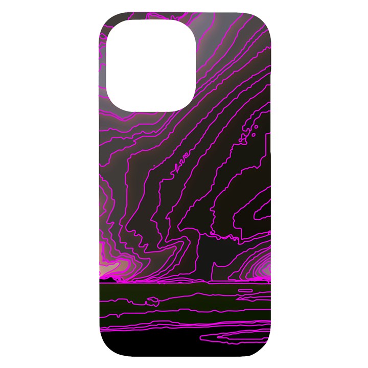 Pink Storm Pink Lightning iPhone 14 Pro Max Black UV Print Case