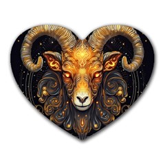 Aries Star Sign Heart Mousepad by Bangk1t