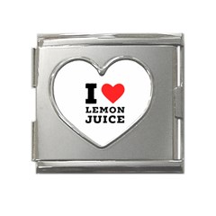 I Love Lemon Juice Mega Link Heart Italian Charm (18mm) by ilovewhateva