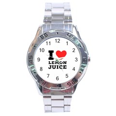 I Love Lemon Juice Stainless Steel Analogue Watch by ilovewhateva