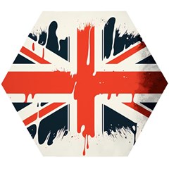 Union Jack England Uk United Kingdom London Wooden Puzzle Hexagon by Bangk1t