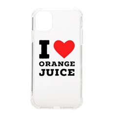 I Love Orange Juice Iphone 11 Tpu Uv Print Case by ilovewhateva
