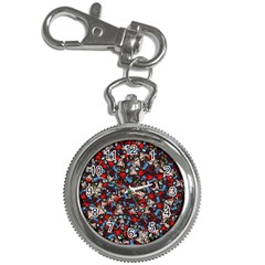 Harmonious Chaos Vibrant Abstract Design Key Chain Watches by dflcprintsclothing