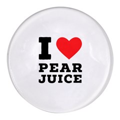 I Love Pear Juice Round Glass Fridge Magnet (4 Pack) by ilovewhateva