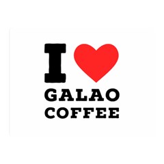 I Love Galao Coffee Two Sides Premium Plush Fleece Blanket (mini) by ilovewhateva