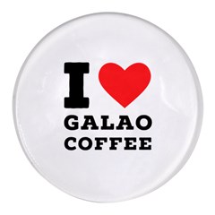 I Love Galao Coffee Round Glass Fridge Magnet (4 Pack)