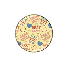 Love Mom Happy Mothers Day I Love Mom Graphic Pattern Hat Clip Ball Marker by Ravend
