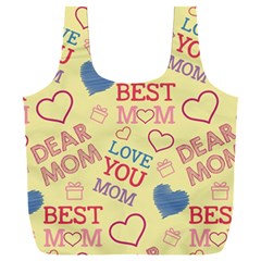 Love Mom Happy Mothers Day I Love Mom Graphic Pattern Full Print Recycle Bag (xxl) by Ravend