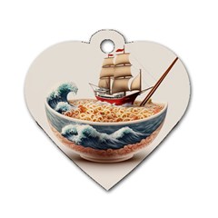 Noodles Pirate Chinese Food Food Dog Tag Heart (one Side) by Ndabl3x