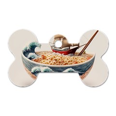 Noodles Pirate Chinese Food Food Dog Tag Bone (two Sides) by Ndabl3x