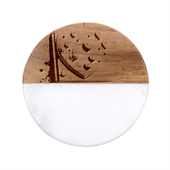 Cookies Valentine Heart Holiday Gift Love Classic Marble Wood Coaster (round)  by Ndabl3x