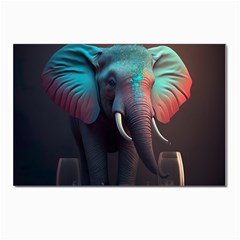 Elephant Tusks Trunk Wildlife Africa Postcards 5  X 7  (pkg Of 10) by Ndabl3x