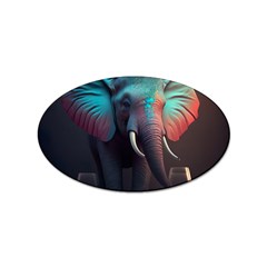Elephant Tusks Trunk Wildlife Africa Sticker Oval (10 Pack) by Ndabl3x