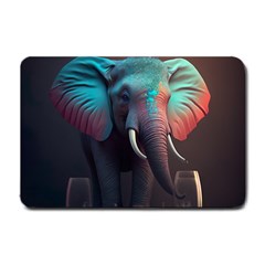 Elephant Tusks Trunk Wildlife Africa Small Doormat by Ndabl3x