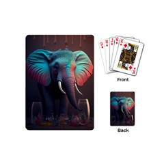 Elephant Tusks Trunk Wildlife Africa Playing Cards Single Design (mini) by Ndabl3x