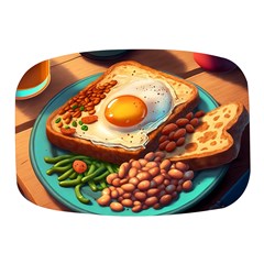 Breakfast Egg Beans Toast Plate Mini Square Pill Box by Ndabl3x