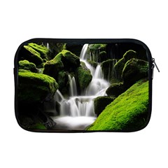 Waterfall Moss Korea Mountain Valley Green Forest Apple Macbook Pro 17  Zipper Case by Ndabl3x