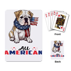 All American Bulldog Playing Cards Single Design (rectangle)