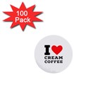 I love cream coffee 1  Mini Buttons (100 pack)  Front