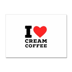 I Love Cream Coffee Sticker A4 (100 Pack) by ilovewhateva
