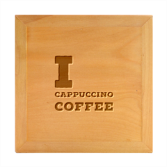 I Love Cappuccino Coffee Wood Photo Frame Cube by ilovewhateva