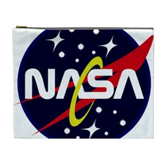 Nasa Insignia Cosmetic Bag (xl) by Wav3s