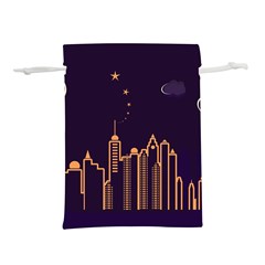 Skyscraper-town-urban-towers Lightweight Drawstring Pouch (l) by Wav3s
