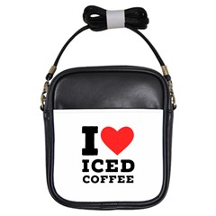 I Love Iced Coffee Girls Sling Bag