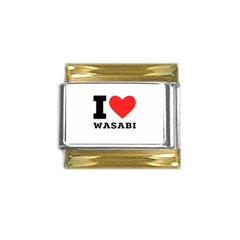 I Love Wasabi Gold Trim Italian Charm (9mm) by ilovewhateva