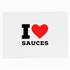 I Love Sauces Large Glasses Cloth (2 Sides) by ilovewhateva
