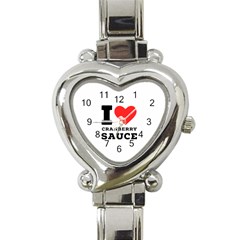 I Love Cranberry Sauce Heart Italian Charm Watch by ilovewhateva