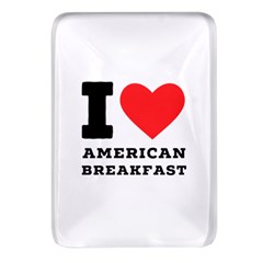 I Love American Breakfast Rectangular Glass Fridge Magnet (4 Pack) by ilovewhateva