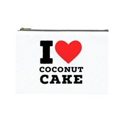 I Love Coconut Cake Cosmetic Bag (large) by ilovewhateva