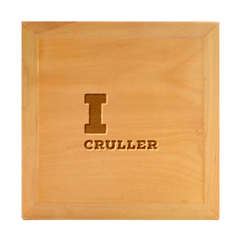 I Love Cruller Wood Photo Frame Cube by ilovewhateva