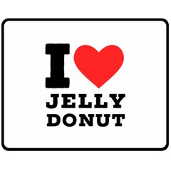 I Love Jelly Donut Two Sides Fleece Blanket (medium) by ilovewhateva