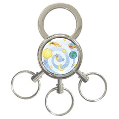 Science Fiction Outer Space 3-ring Key Chain by Ndabl3x