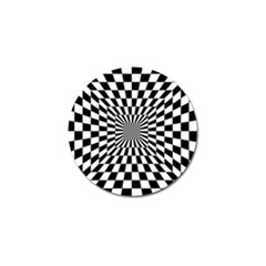 Optical Illusion Chessboard Tunnel Golf Ball Marker by Ndabl3x