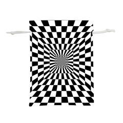 Optical Illusion Chessboard Tunnel Lightweight Drawstring Pouch (l)