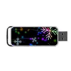 Snowflakes Snow Winter Christmas Portable Usb Flash (one Side) by Ndabl3x