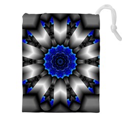 Kaleidoscope Abstract Round Drawstring Pouch (5xl) by Ndabl3x