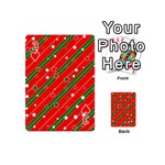Christmas Paper Star Texture Playing Cards 54 Designs (Mini) Front - Heart3