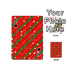 Christmas Paper Star Texture Playing Cards 54 Designs (Mini) Front - Spade5