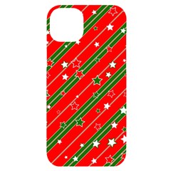 Christmas Paper Star Texture Iphone 14 Plus Black Uv Print Case by Ndabl3x