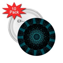 Ornament District Turquoise 2 25  Buttons (10 Pack)  by Ndabl3x