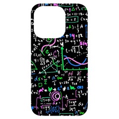 Math-linear-mathematics-education-circle-background Iphone 14 Pro Black Uv Print Case by Vaneshart